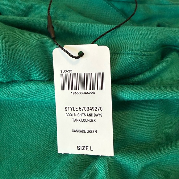 NWT Soma Weekend Cool Nights and Days Tank Dress Midi - Cascade Green - large - Picture 4 of 8